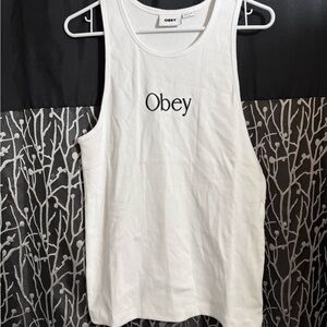 Obey White Tank Top